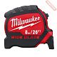 Рулетка измерительная 8 м 33 мм с метрической и дюймовой шкалой MILWAUKEE Premium 8 м