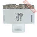 Коронка алмазная по керамограниту 70х35 мм хвостовик M14 TRIO DIAMOND Vacuum Brazed VB070
