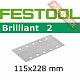 Шлифовальные листы FESTOOL Brilliant 2 STF 115x228 P100 BR2/100