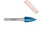 Борфреза твердосплавная с покрытием Blue-Tec форма G 6х12х3х44 мм насечка HP-4 KARNASCH 11.5062-030