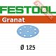 Шлифовальный круг FESTOOL Granat STF D125/90 P150 GR/100