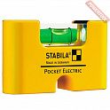 Уровень строительный карманный для электрика 7 см STABILA Type Pocket Electric