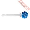 Борфреза твердосплавная с покрытием Blue-Tec форма D 12х11,4х6х56 мм насечка HP-3 LENZ LZBD 080 C3