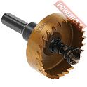 Коронка по металлу HSS TiN 41 мм цилиндрический хвостовик 8 мм ELITECH 1820.141300